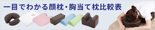 一目でわかる顔枕・胸当て枕比較表