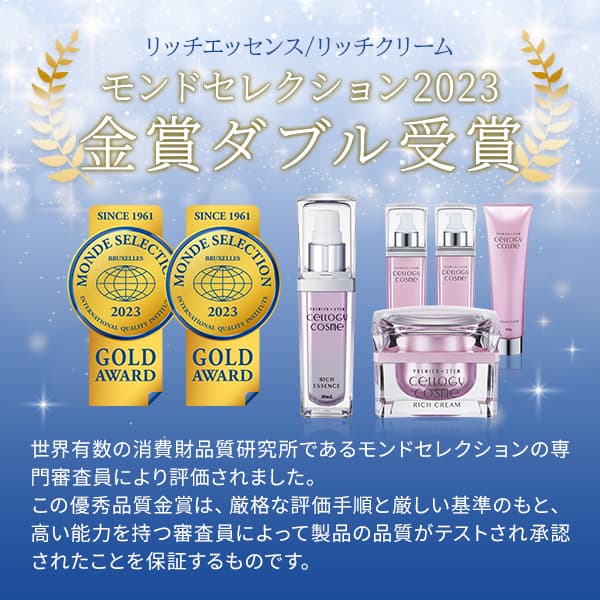 セルロジーコスメがモンドセレクション2022を受賞しました。