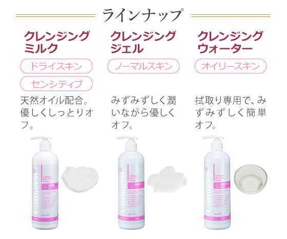 step2.コラーゲンシリーズのクレンジング一覧