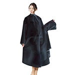 ＜ワコウ＞3121 袖付きヘアダイクロス ブラック