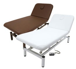 電動昇降 リクライニングマッサージベッド (有孔) 幅65cm