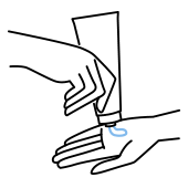 洗顔フォーム使い方 step1