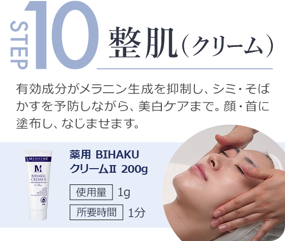 step10.有効成分がメラニン生成を抑制し、シミ・そばかすを予防