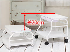 2Wayフットステージと比べ20cm低く設計