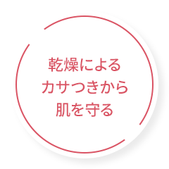 乾燥によるカサつきから肌を守る
