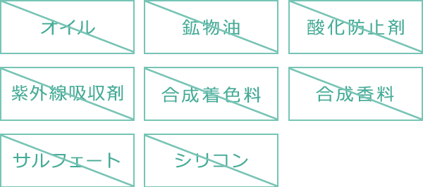 お肌の刺激になりやすい成分をカット
