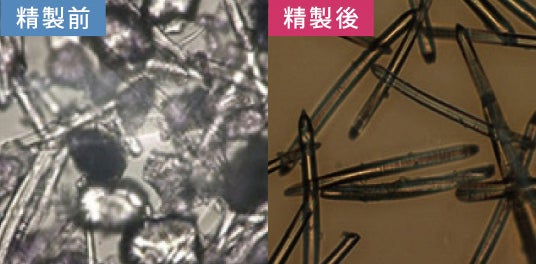 精製前と精製後のイメージ