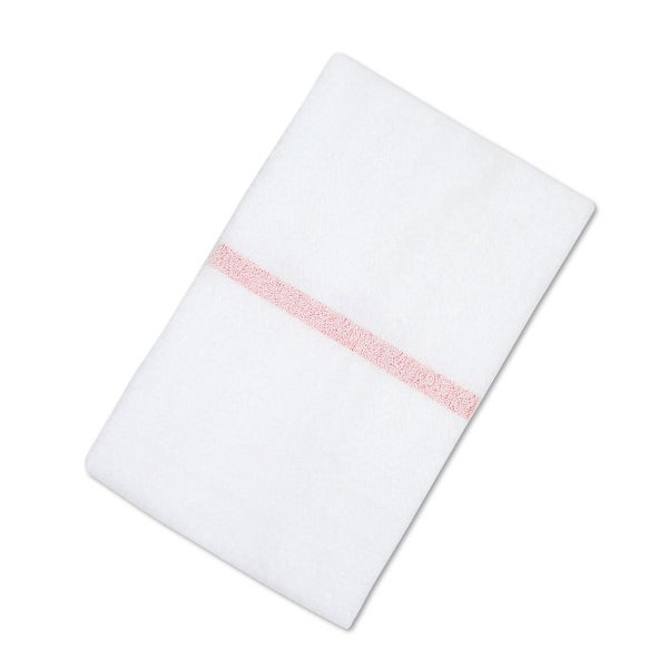 スチームタオル (綿 100%)(270匁) 35cm×88cm 赤線ホワイト (12枚入り)