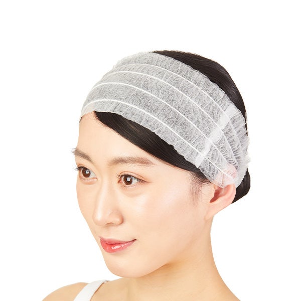 使い捨てヘアターバン ホワイト 50枚入り