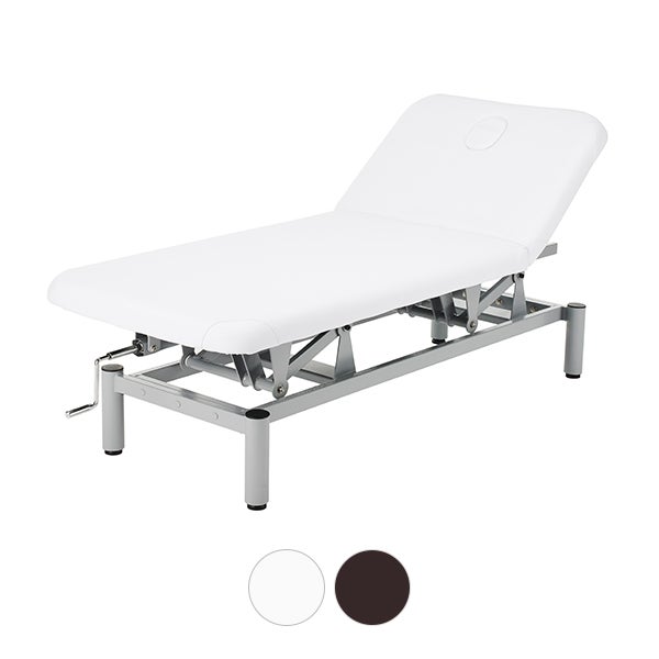 手動昇降 リクライニングマッサージベッド (有孔) 長さ185×幅75×高さ52～92cm (カラーを選択してください)