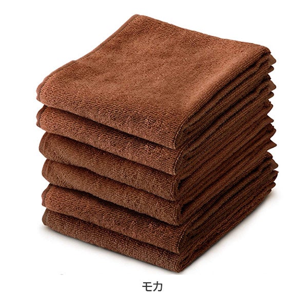 フェイスタオル (綿 100%)(250匁) 34cm×86cm モカ (6枚入り)