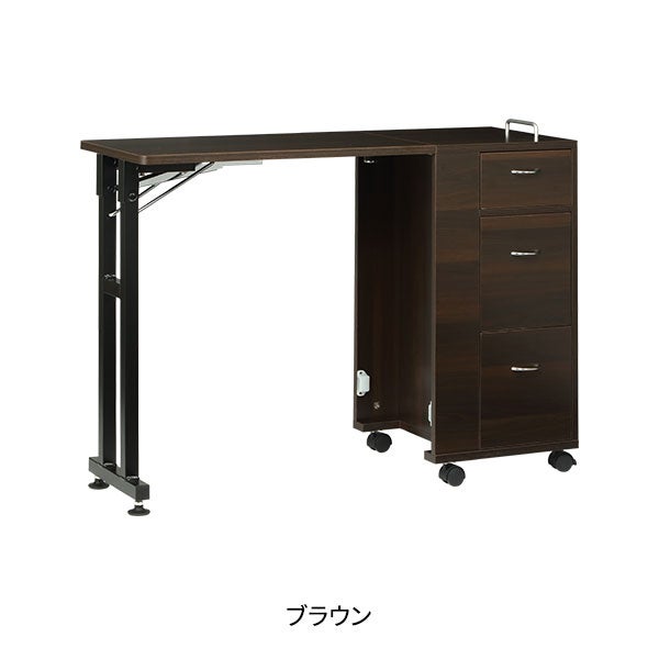 [エトゥベラ] 折りたたみ ネイルテーブル MO1 ブラウン