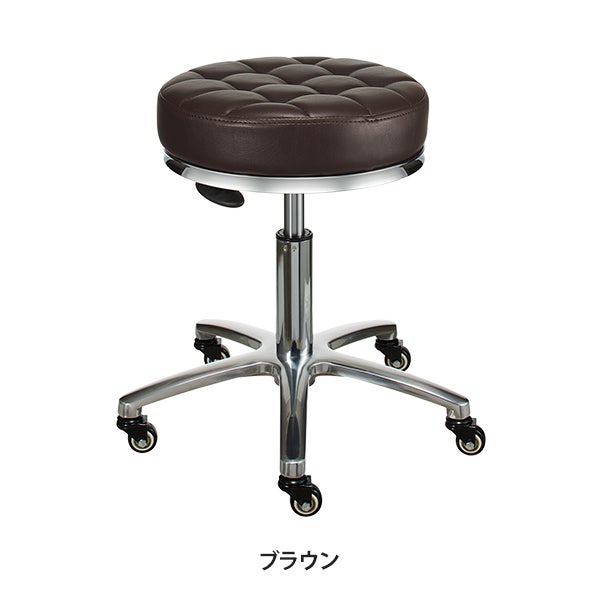 クッションスツール (ビニールレザー) ブラウン