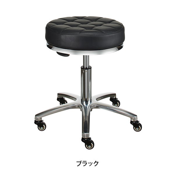 クッションスツール (ビニールレザー) ブラック
