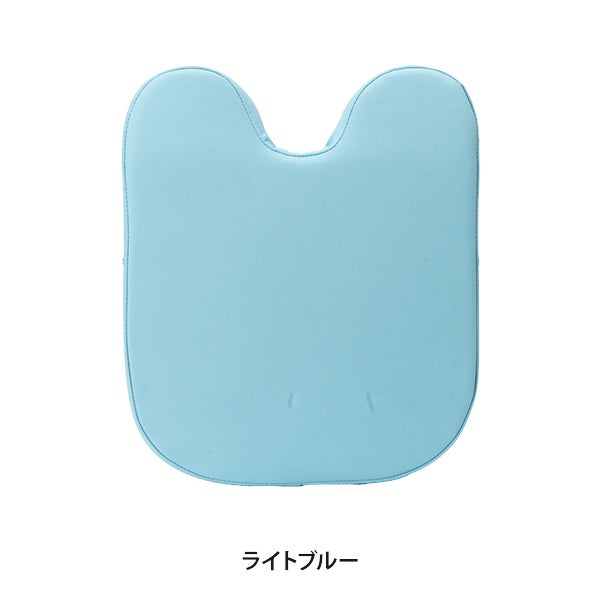 低反発 胸当てマクラ 幅43cm×奥行53cm×高さ3～10cm ライトブルー