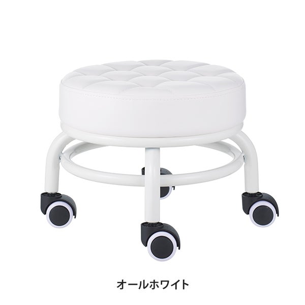 キルティング フットスツール オールホワイト