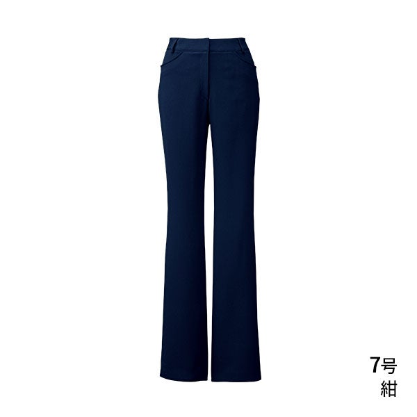 [オフィスフル] ブーツカットパンツ 71412 紺 7号サイズ