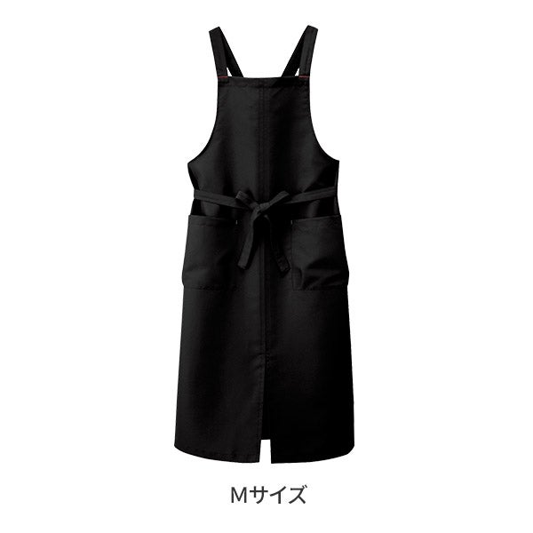 [BON UNI] リップガード(撥水・撥油)エプロン 前スリット入り Mサイズ ブラック