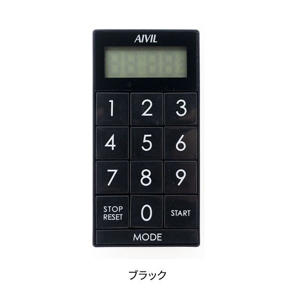 [アイビル] デジタルタイマースリム キューブ Z-430 ブラック