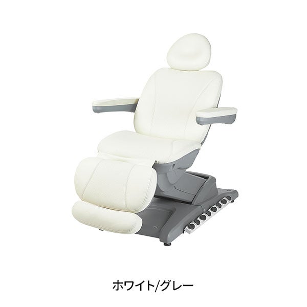 電動フェイシャルベッド First Class ホワイト/グレー 長さ179cm×幅61cm×高さ61～91cm