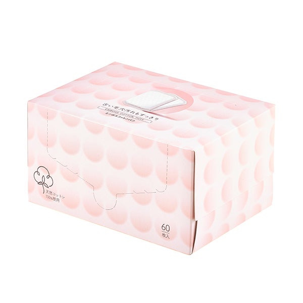 エンボスコットンパフ 60枚入り