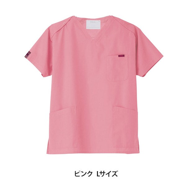 [FOLK] スクラブ (PANTONE) 7000SC 男女兼用 ピンク Lサイズ
