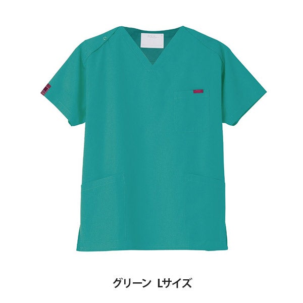 [FOLK] スクラブ (PANTONE) 7000SC 男女兼用 グリーン Lサイズ