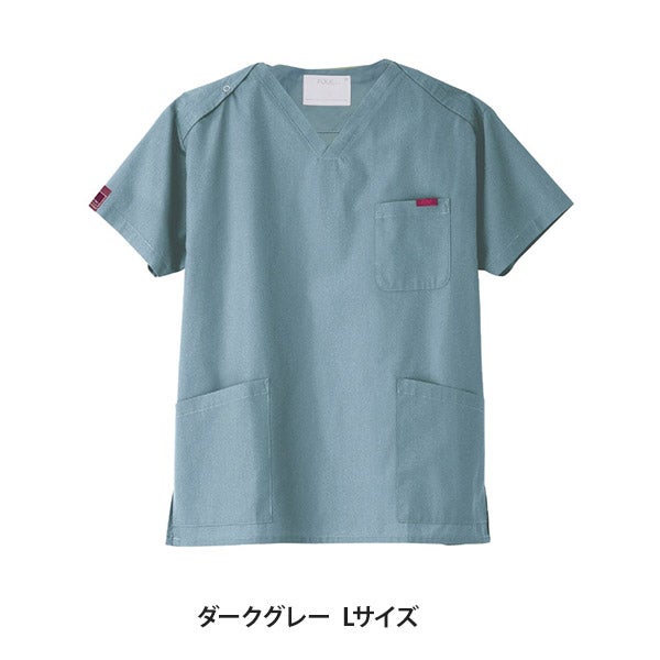 [FOLK] スクラブ (PANTONE) 7000SC 男女兼用 ダークグレー Lサイズ