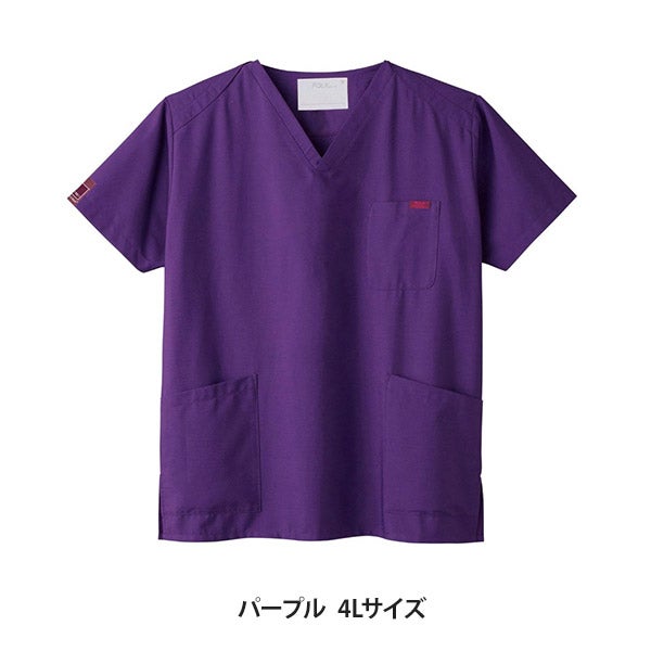 [FOLK] スクラブ (PANTONE) 7000SC 男女兼用 パープル 4Lサイズ