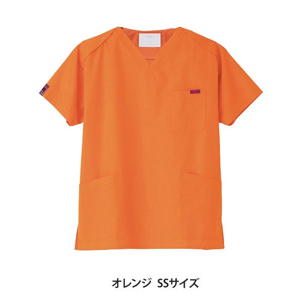 [FOLK] スクラブ (PANTONE) 7000SC 男女兼用 オレンジ SSサイズ