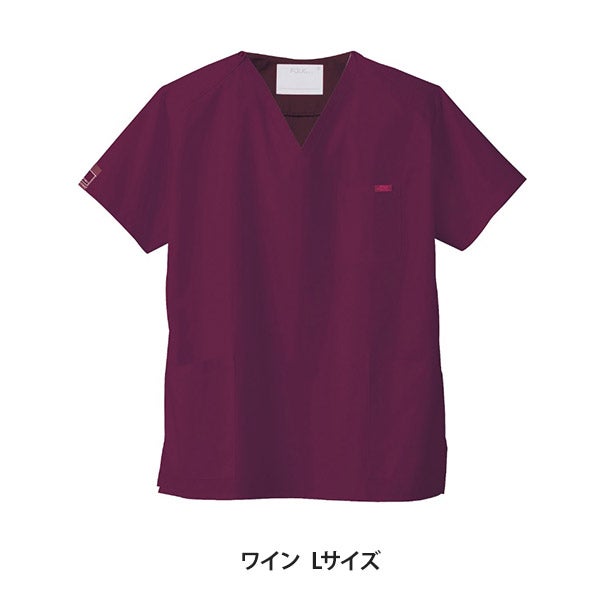 [FOLK] スクラブ (PANTONE) 7000SC 男女兼用 ワイン Lサイズ