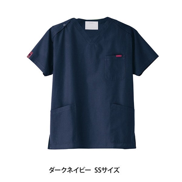 [FOLK] スクラブ (PANTONE) 7000SC 男女兼用 ダークネイビー SSサイズ