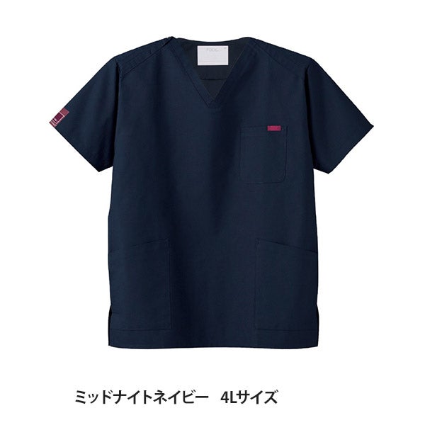 [FOLK] スクラブ (PANTONE) 7000SC 男女兼用 ミッドナイトネイビー 4Lサイズ