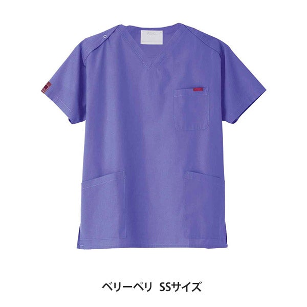 [FOLK] スクラブ (PANTONE) 7000SC 男女兼用 ベリーペリ SSサイズ