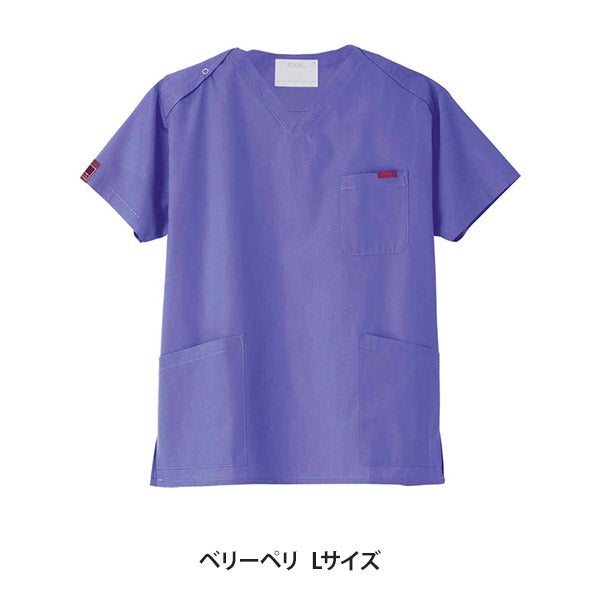 [FOLK] スクラブ (PANTONE) 7000SC 男女兼用 ベリーペリ Lサイズ