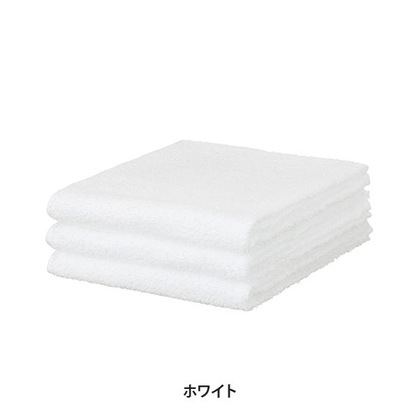 [泉州] フェイスタオル 恵-MEGUMI- (240匁) 34cm×86cm ホワイト (3枚入り)