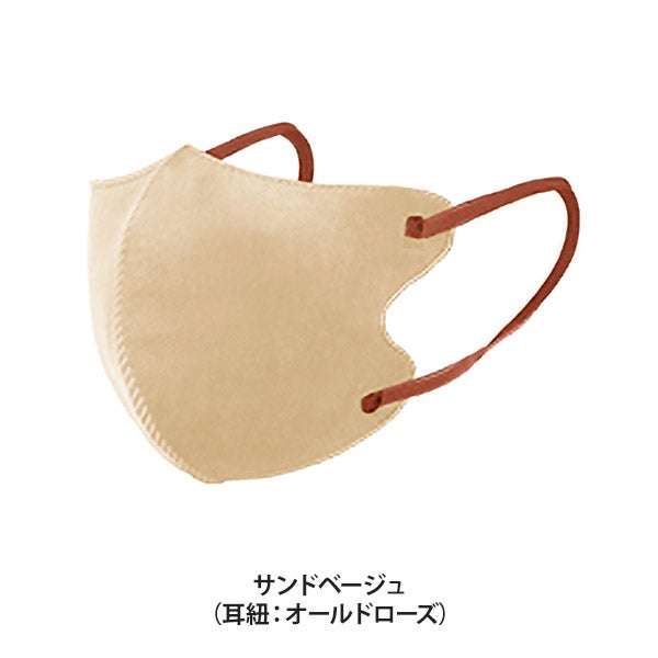CICIBELLA 3Dフィットマスク バイカラー サンドベージュ 10枚入り