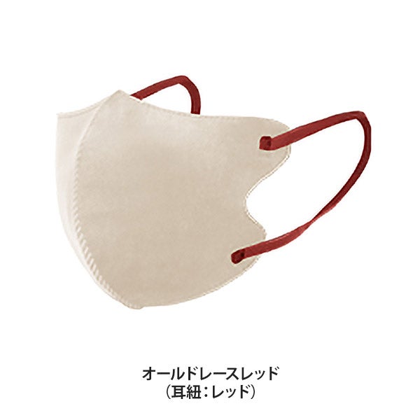 CICIBELLA 3Dフィットマスク バイカラー オールドレースレッド 10枚入り