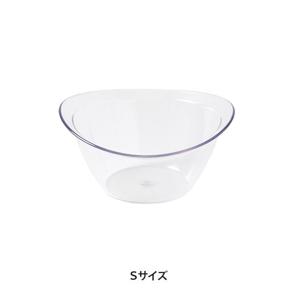 オーバル プラスチックボウル Sサイズ クリア